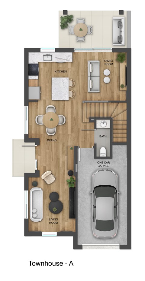 Floor plan for 3 beds, 2 baths, 1526 sqft
